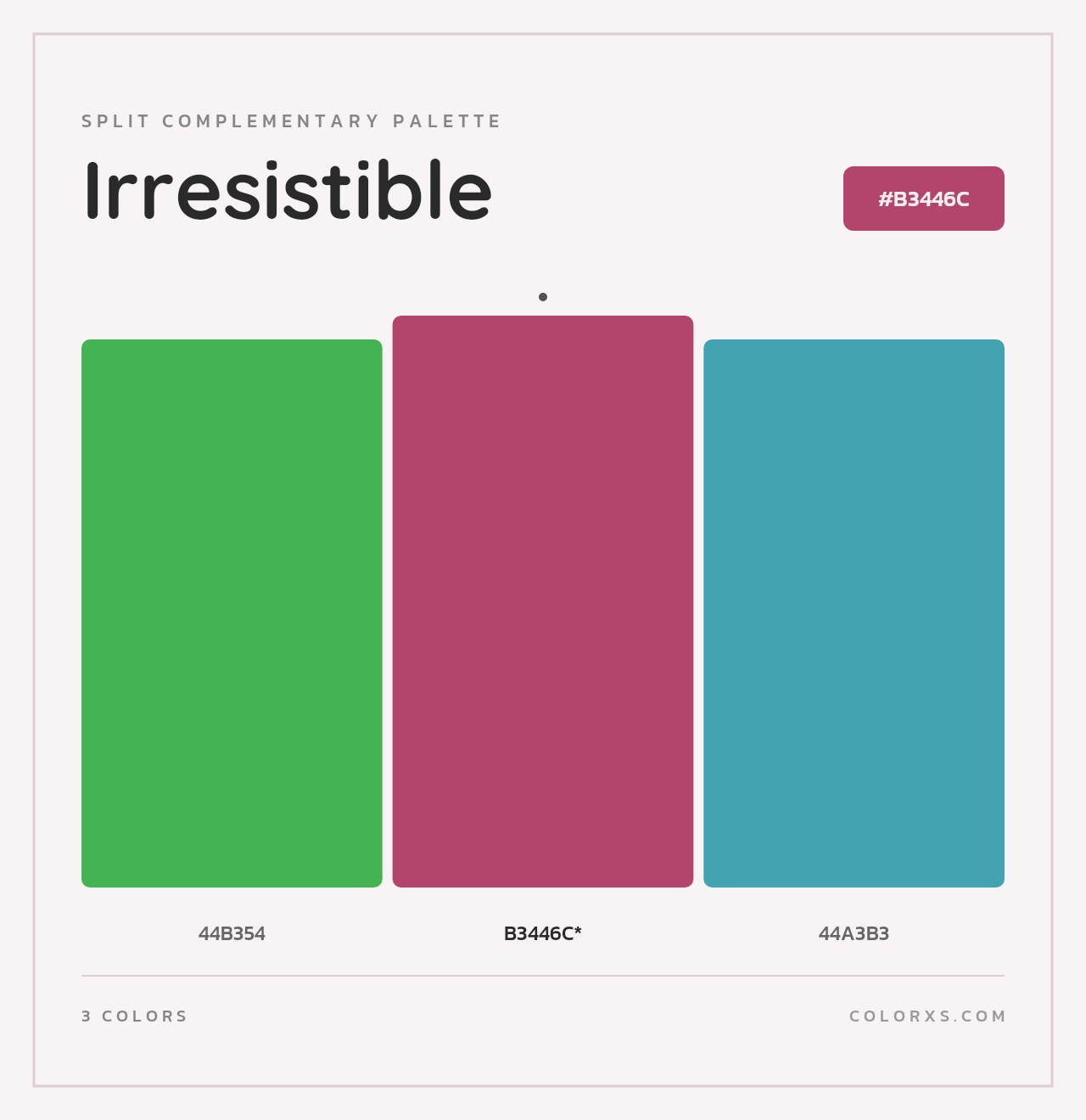 Irresistible - Split-Complementary Color Palette