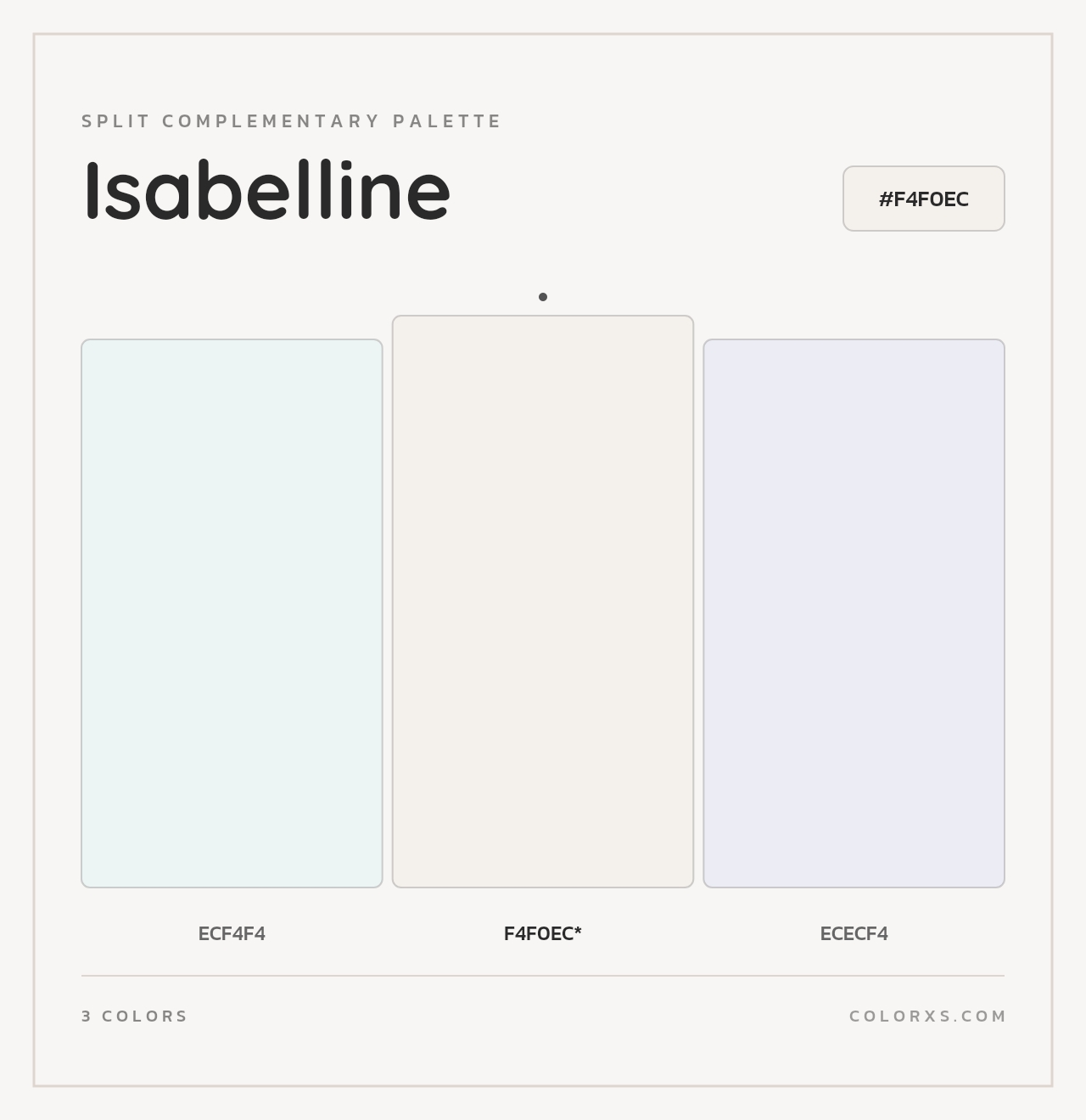 Isabelline - Split-Complementary Color Palette