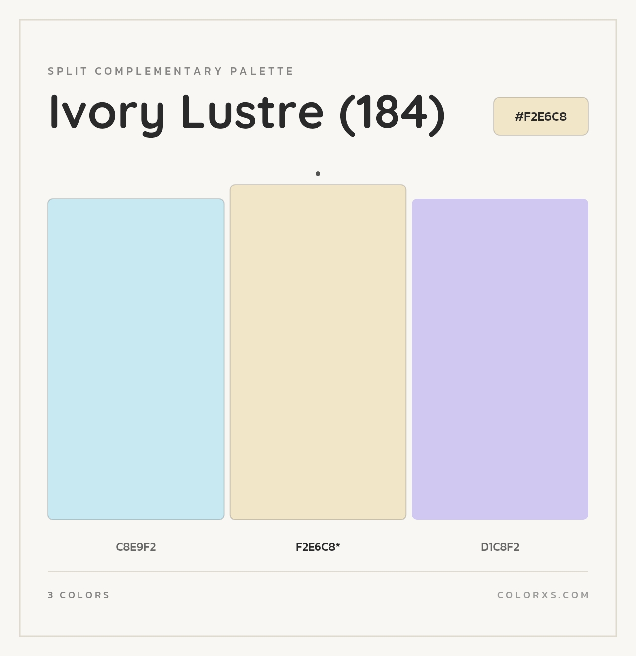 Ivory Lustre (184) - Split-Complementary Color Palette