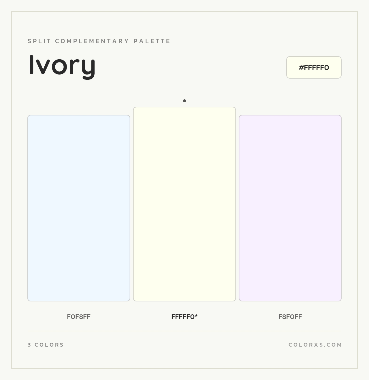 Ivory - Split-Complementary Color Palette
