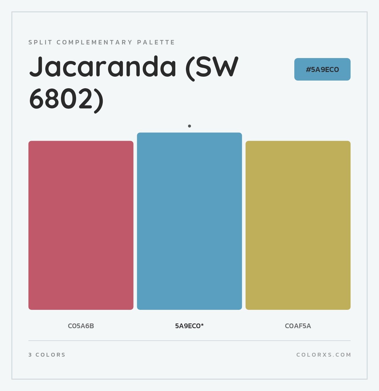 Jacaranda (SW 6802) - Split-Complementary Color Palette