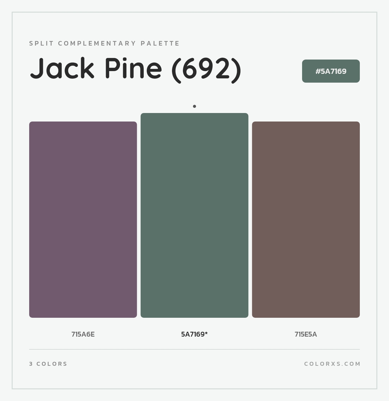 Jack Pine (692) - Split-Complementary Color Palette