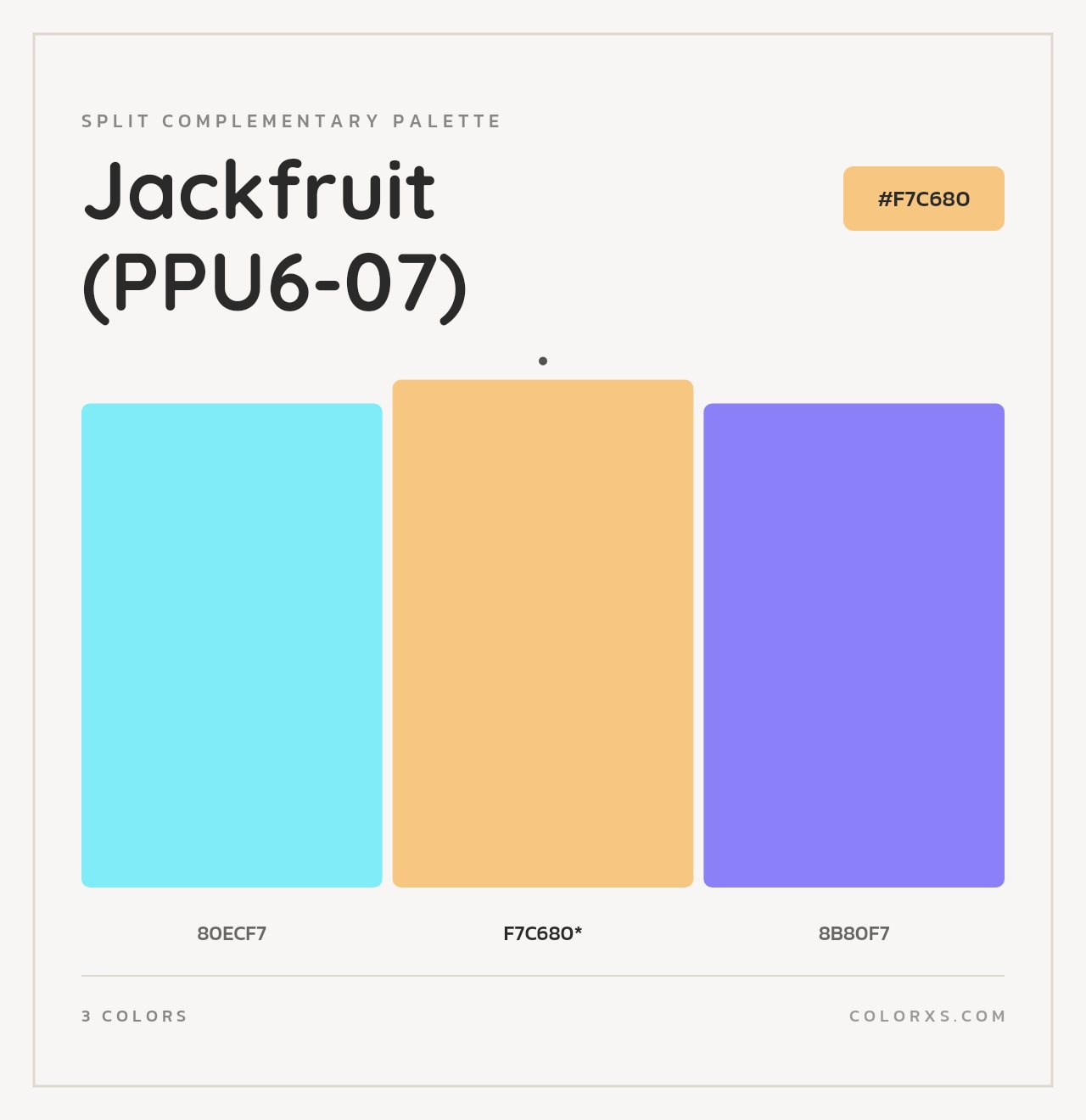 Jackfruit (PPU6-07) - Split-Complementary Color Palette