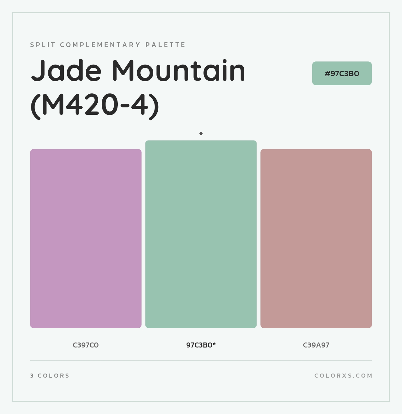 Jade Mountain (M420-4) - Split-Complementary Color Palette