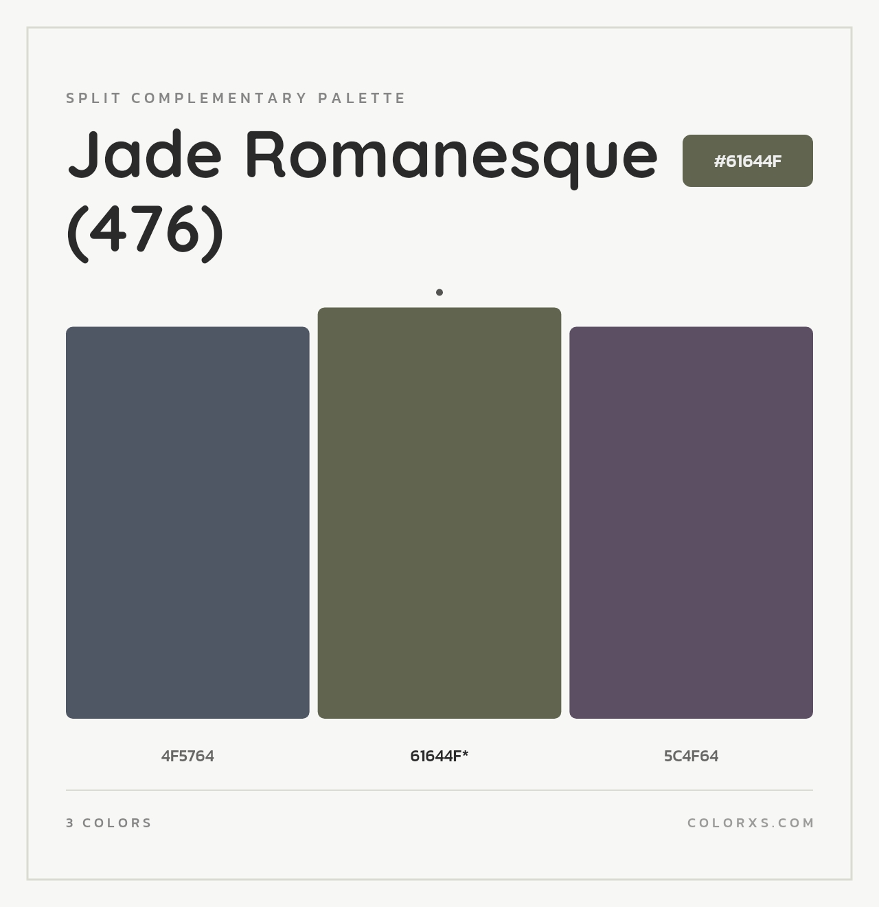 Jade Romanesque (476) - Split-Complementary Color Palette