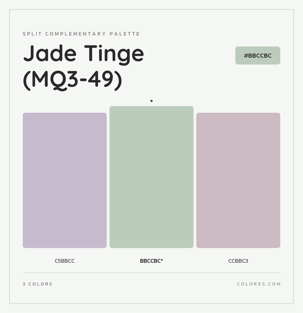 Jade Tinge (MQ3-49) - Split-Complementary Color Palette
