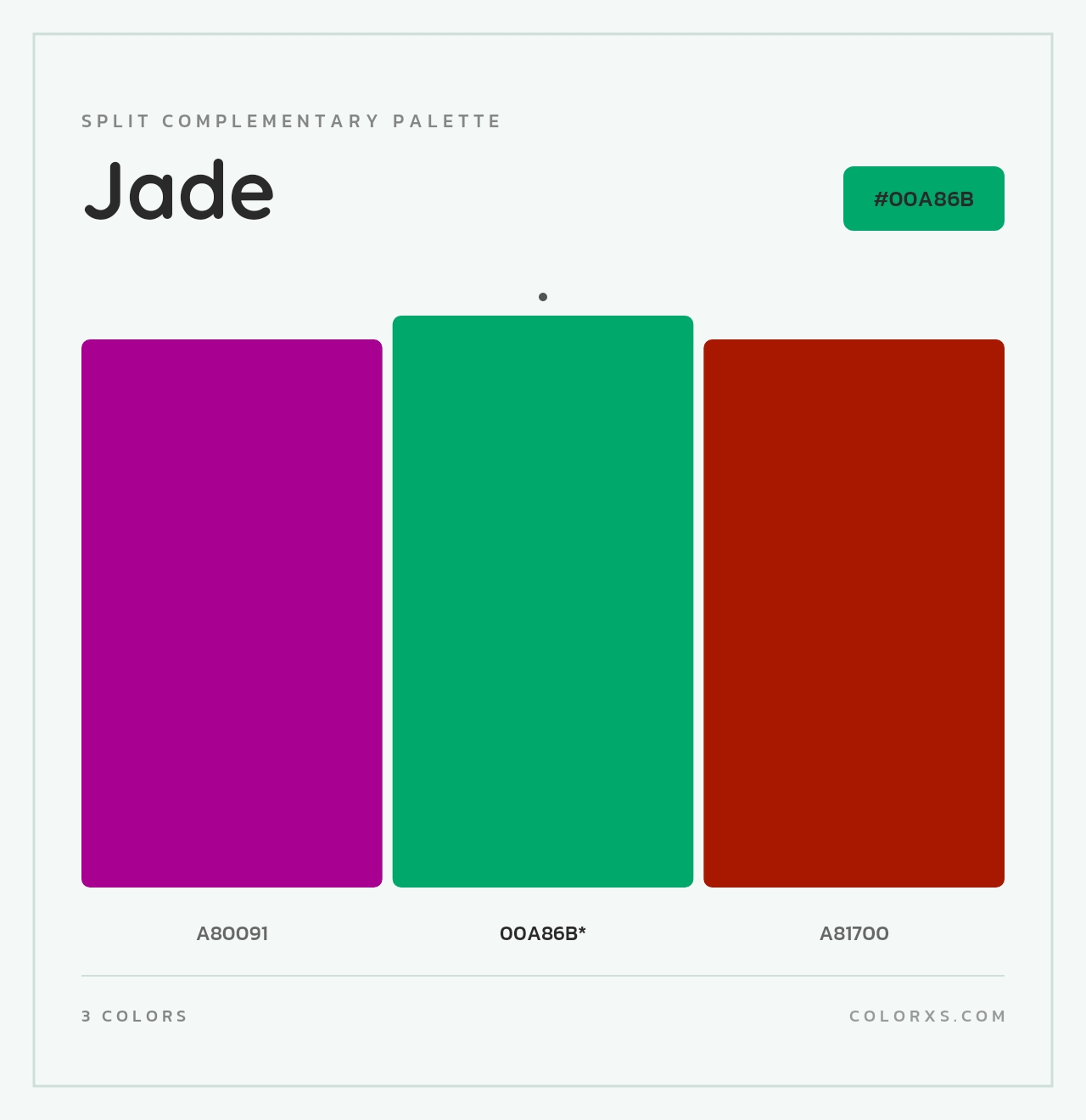Jade - Split-Complementary Color Palette