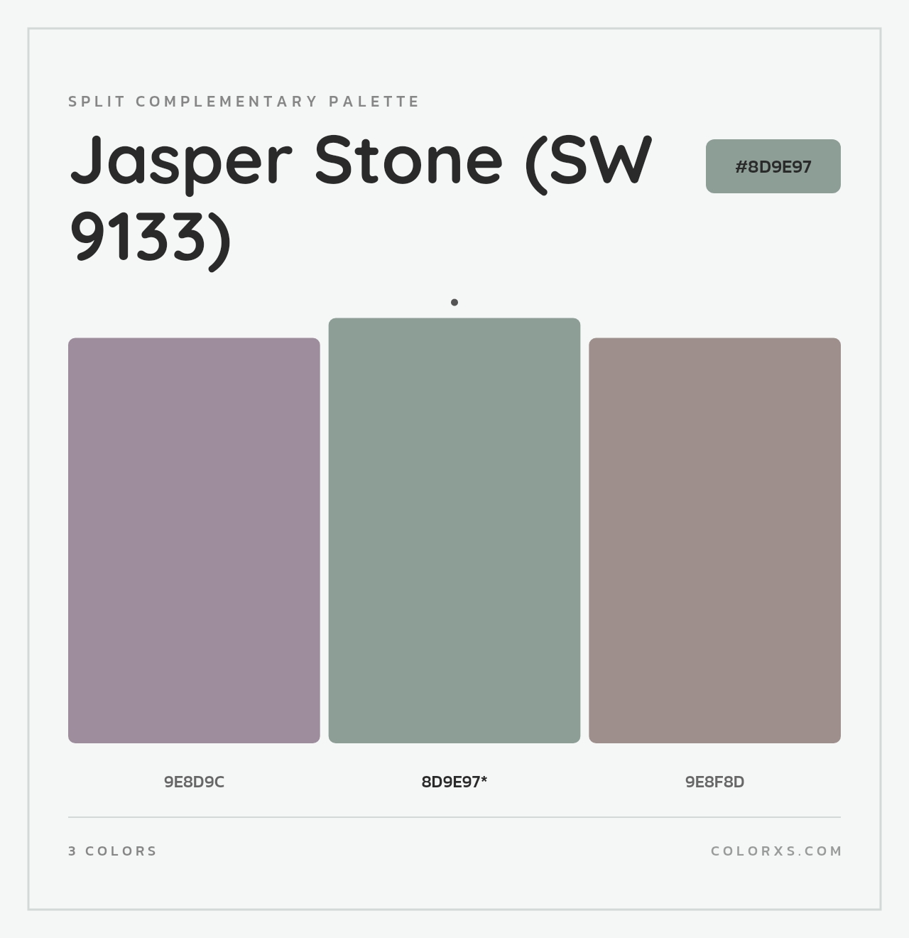 Jasper Stone (SW 9133) - Split-Complementary Color Palette