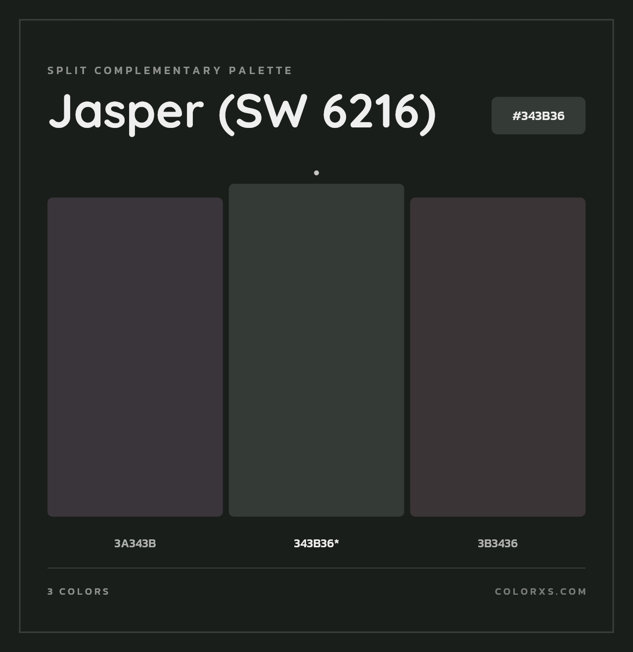 Jasper (SW 6216) - Split-Complementary Color Palette