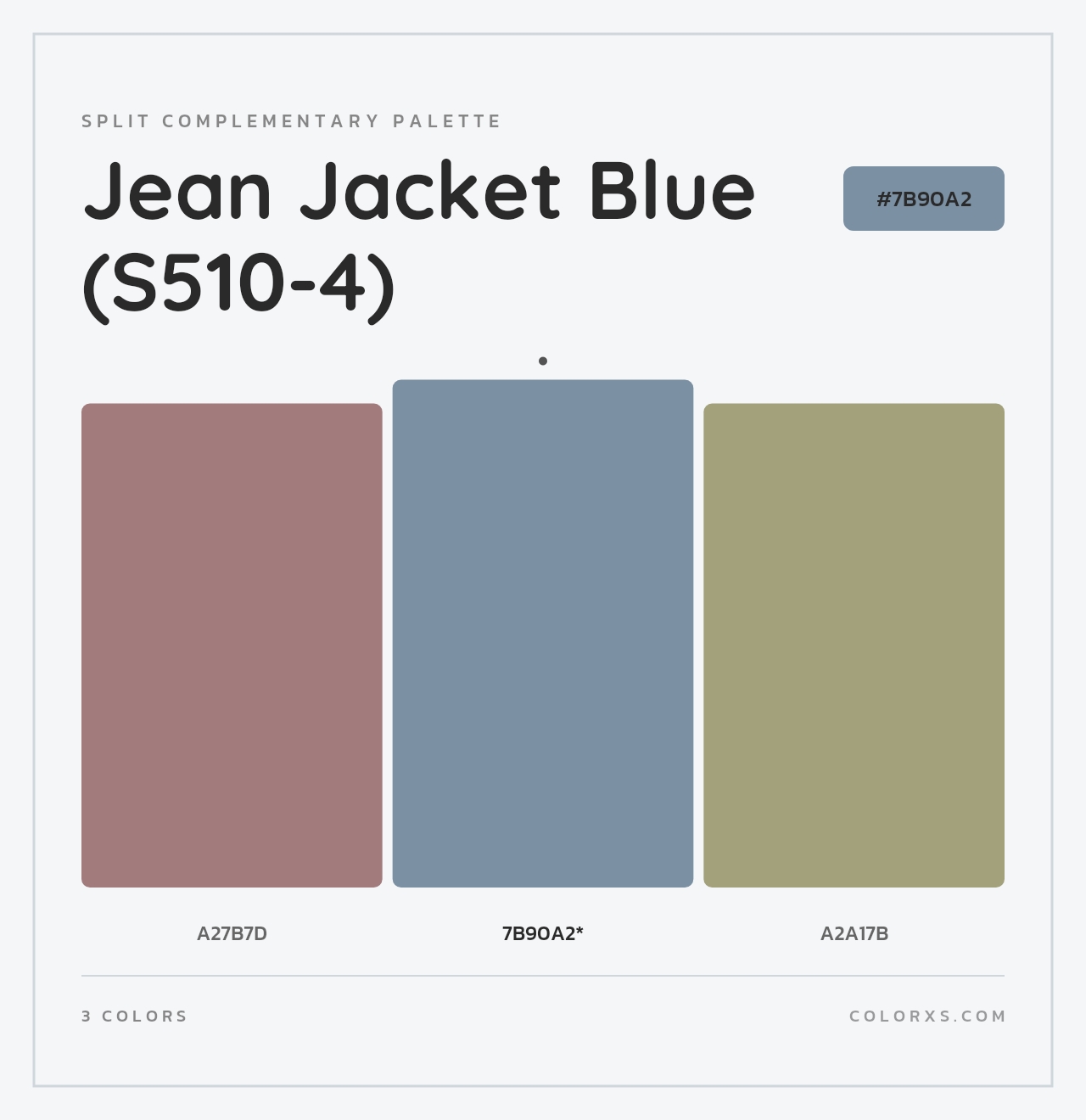 Jean Jacket Blue (S510-4) - Split-Complementary Color Palette
