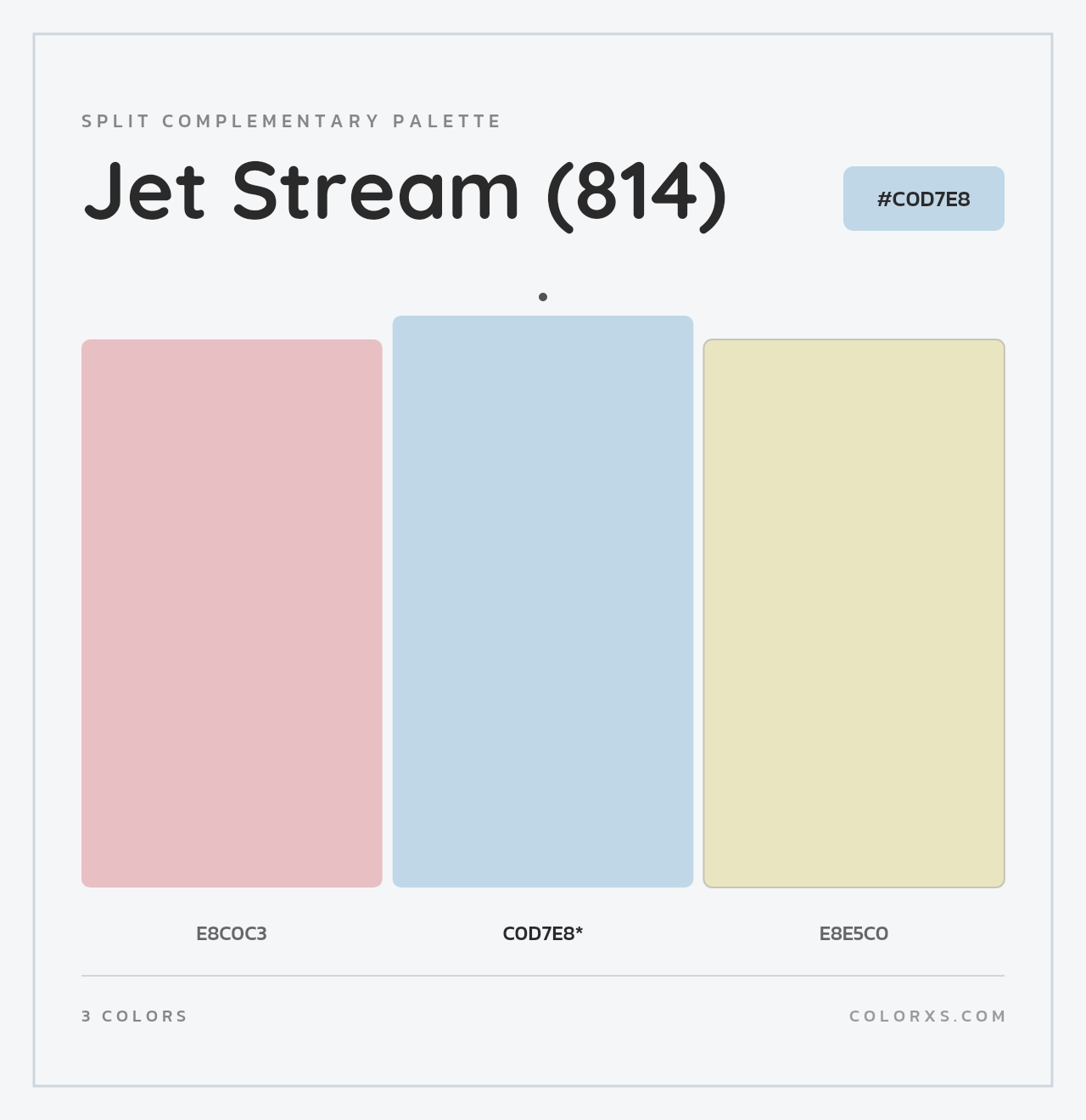 Jet Stream (814) - Split-Complementary Color Palette