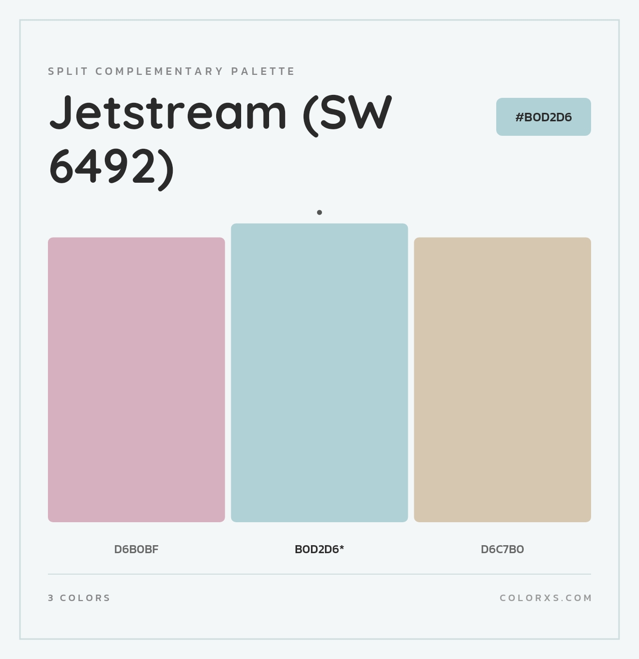 Jetstream (SW 6492) - Split-Complementary Color Palette