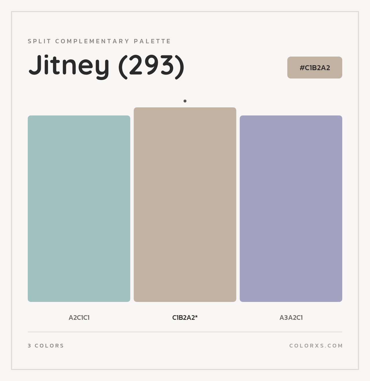 Jitney (293) - Split-Complementary Color Palette