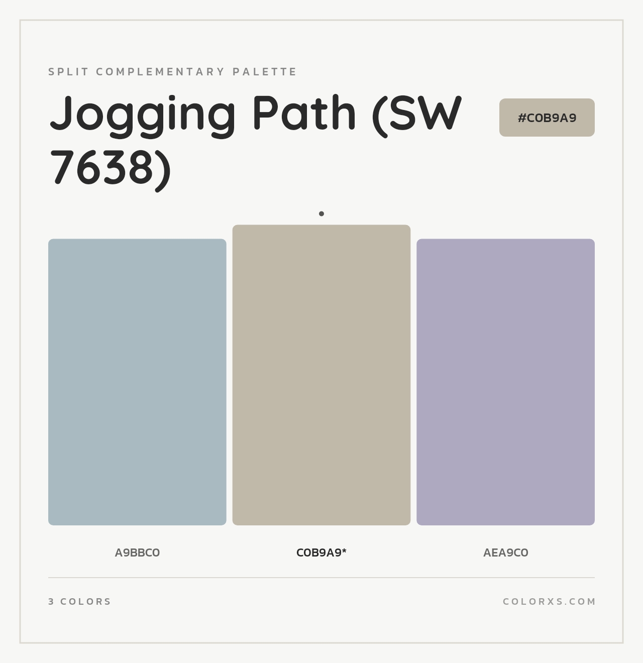 Jogging Path (SW 7638) - Split-Complementary Color Palette