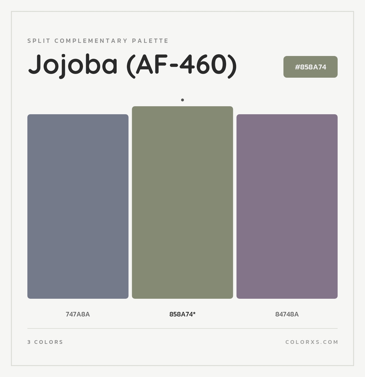 Jojoba (AF-460) - Split-Complementary Color Palette