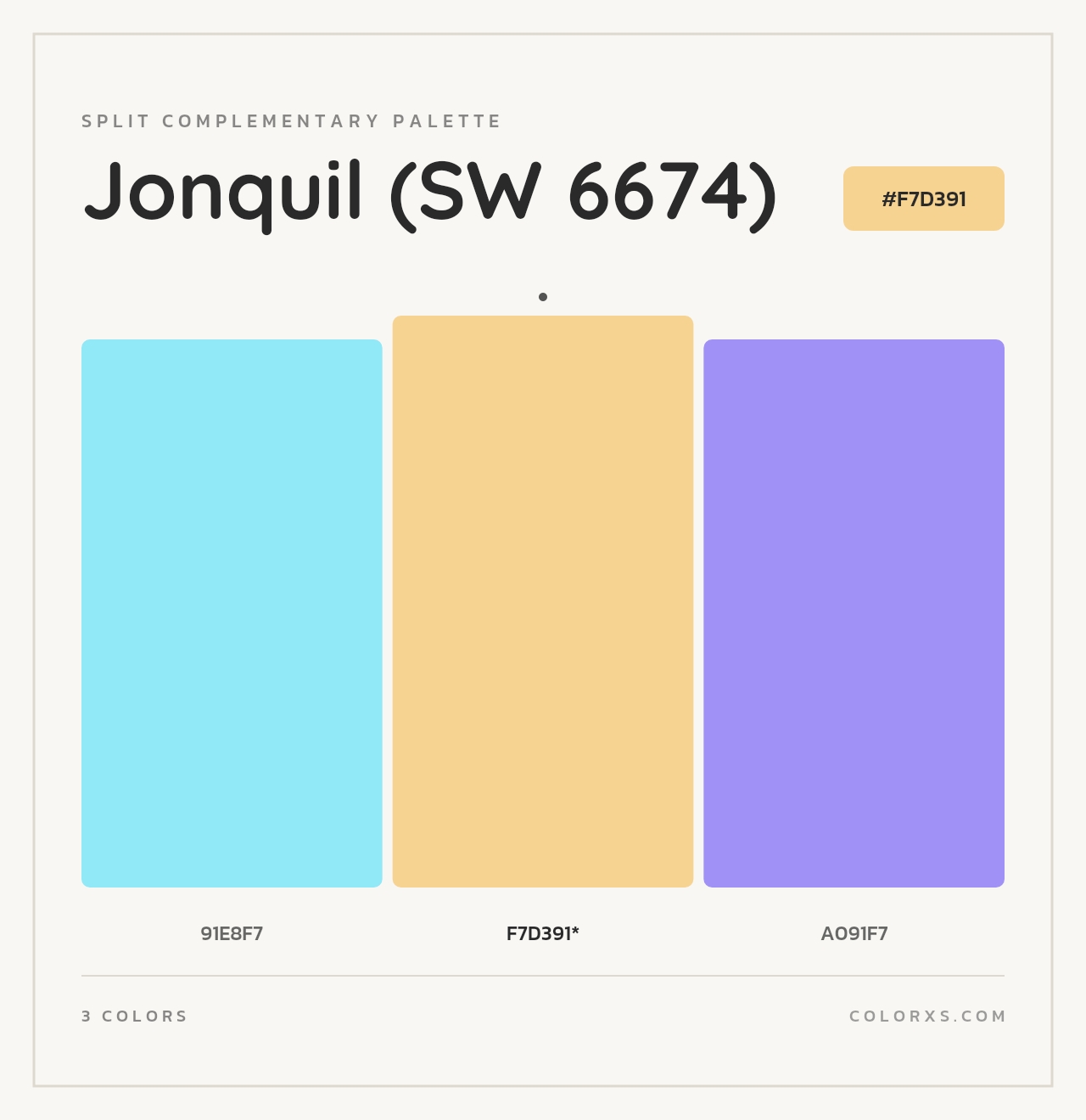 Jonquil (SW 6674) - Split-Complementary Color Palette