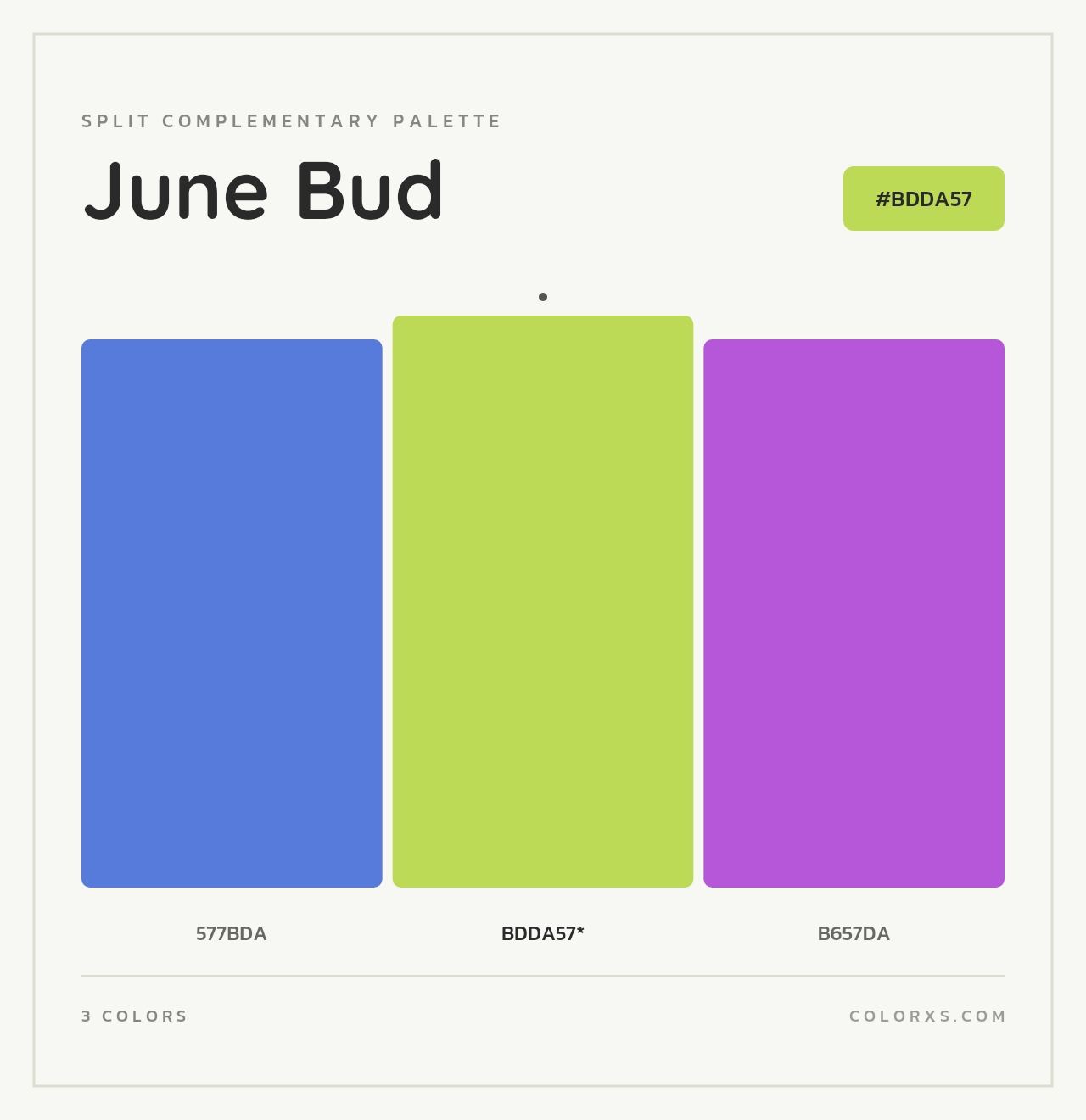 June Bud - Split-Complementary Color Palette