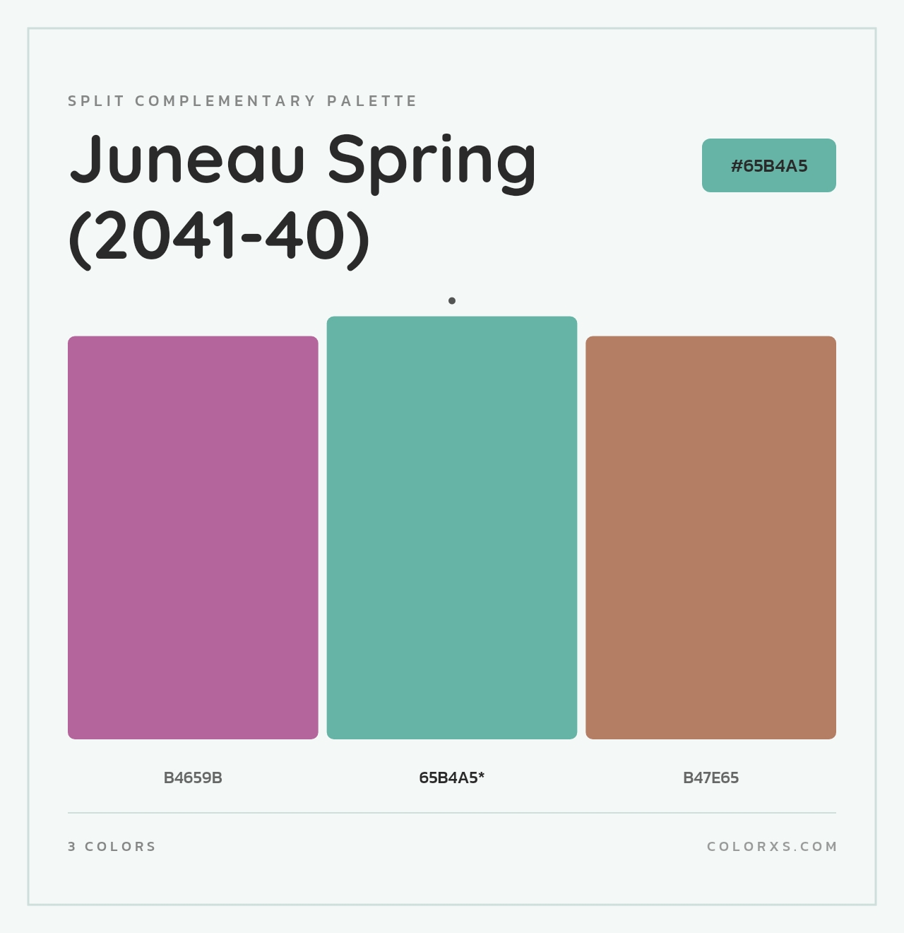 Juneau Spring (2041-40) - Split-Complementary Color Palette