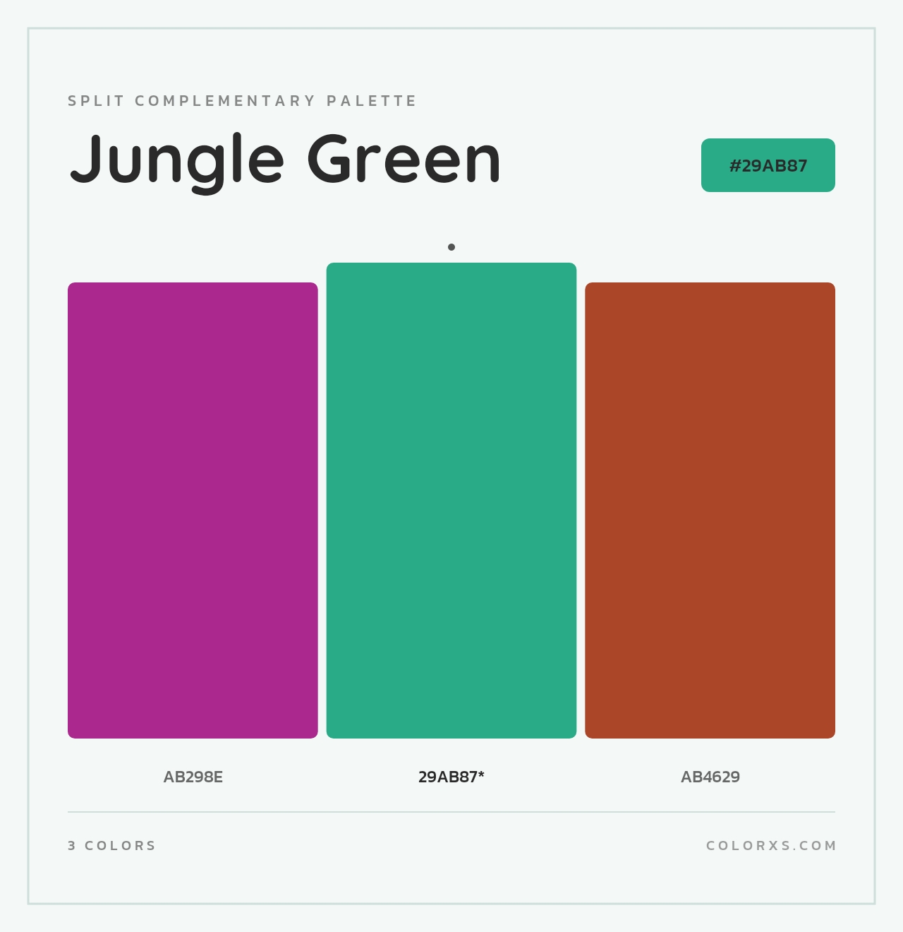 Jungle Green - Split-Complementary Color Palette