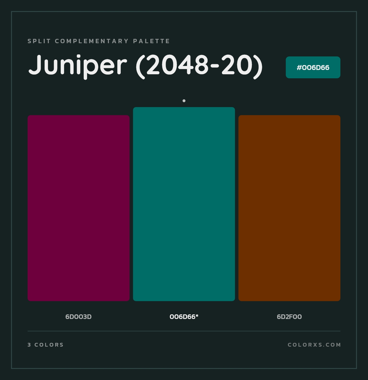 Juniper (2048-20) - Split-Complementary Color Palette