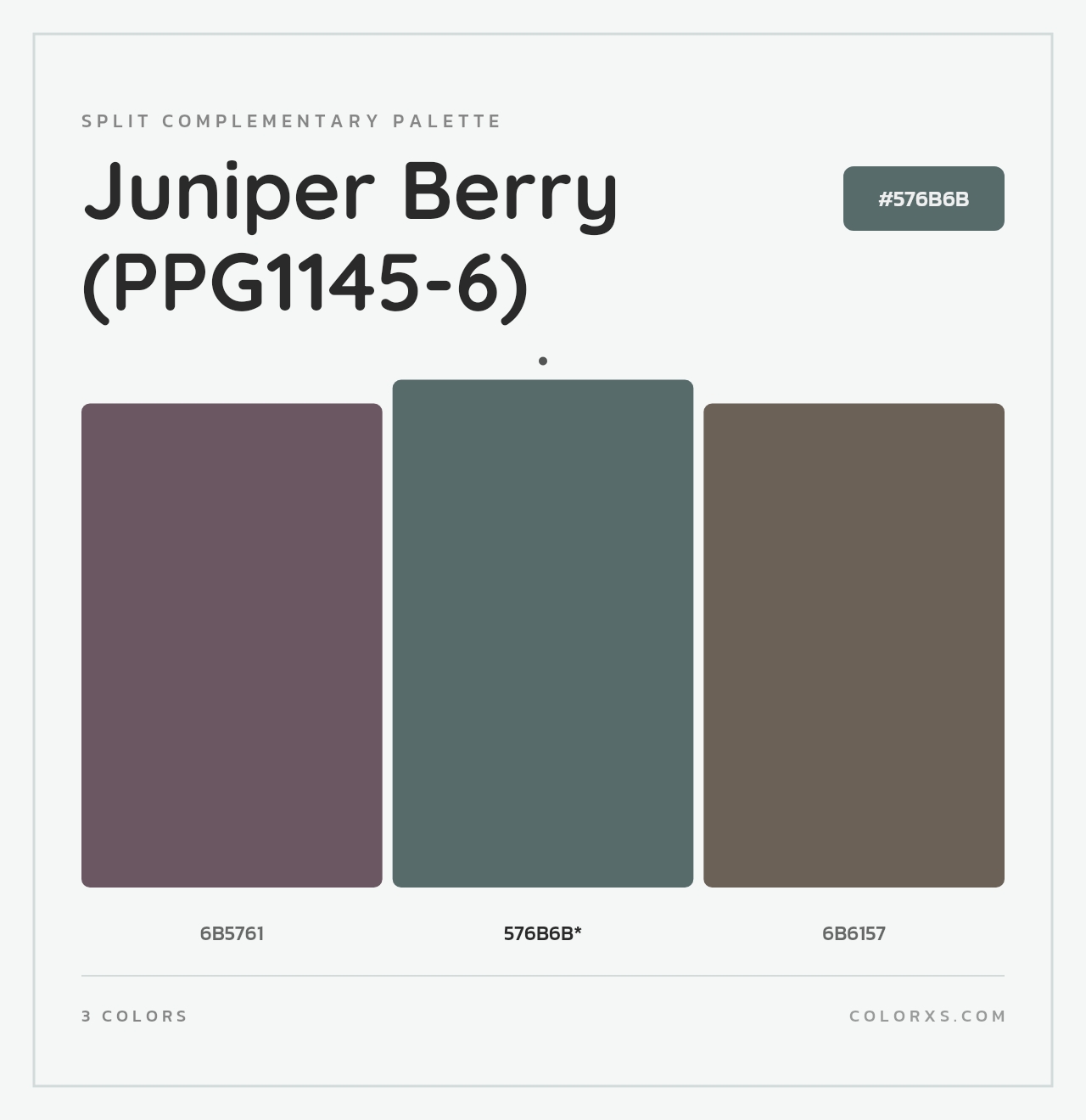 Juniper Berry (PPG1145-6) - Split-Complementary Color Palette