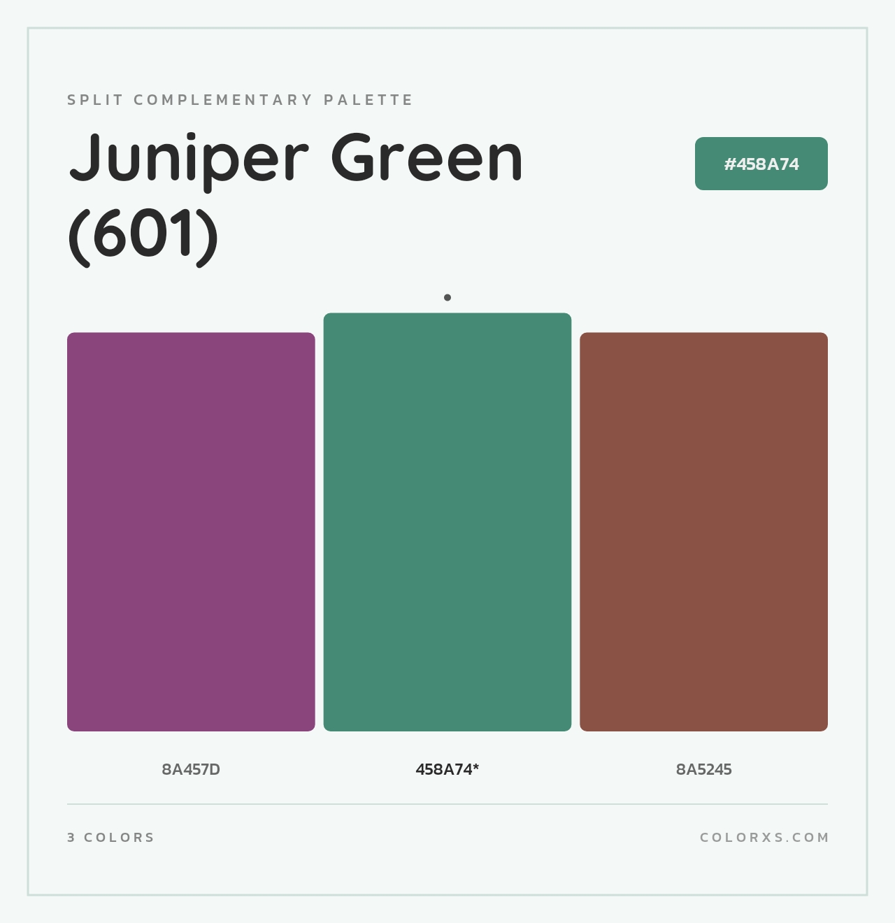Juniper Green (601) - Split-Complementary Color Palette