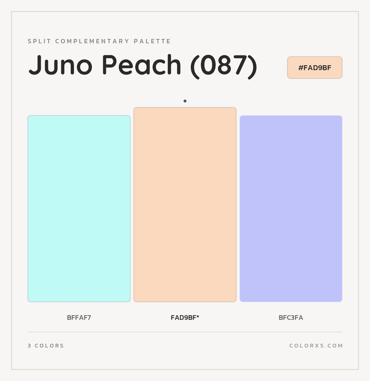 Juno Peach (087) - Split-Complementary Color Palette