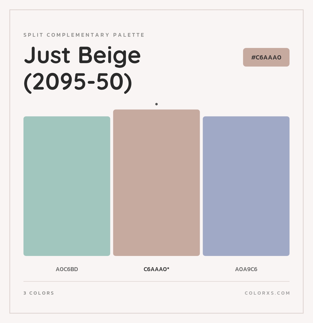 Just Beige (2095-50) - Split-Complementary Color Palette