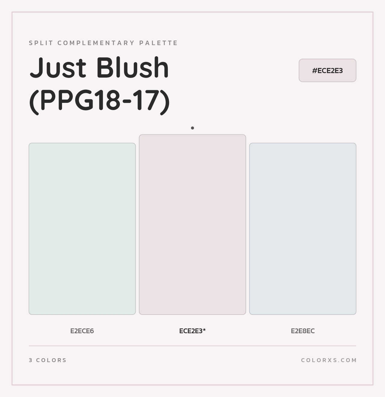 Just Blush (PPG18-17) - Split-Complementary Color Palette