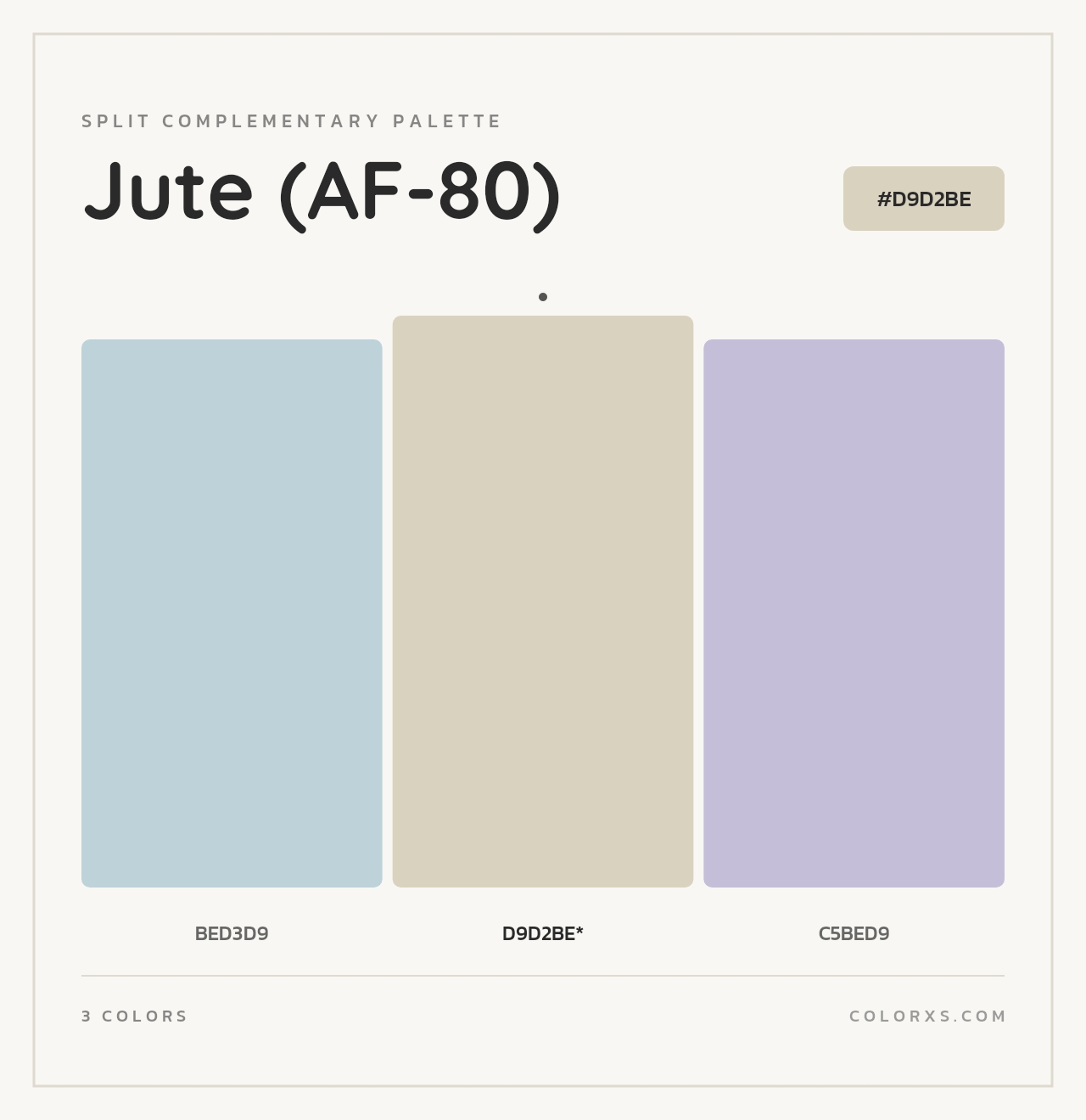 Jute (AF-80) - Split-Complementary Color Palette