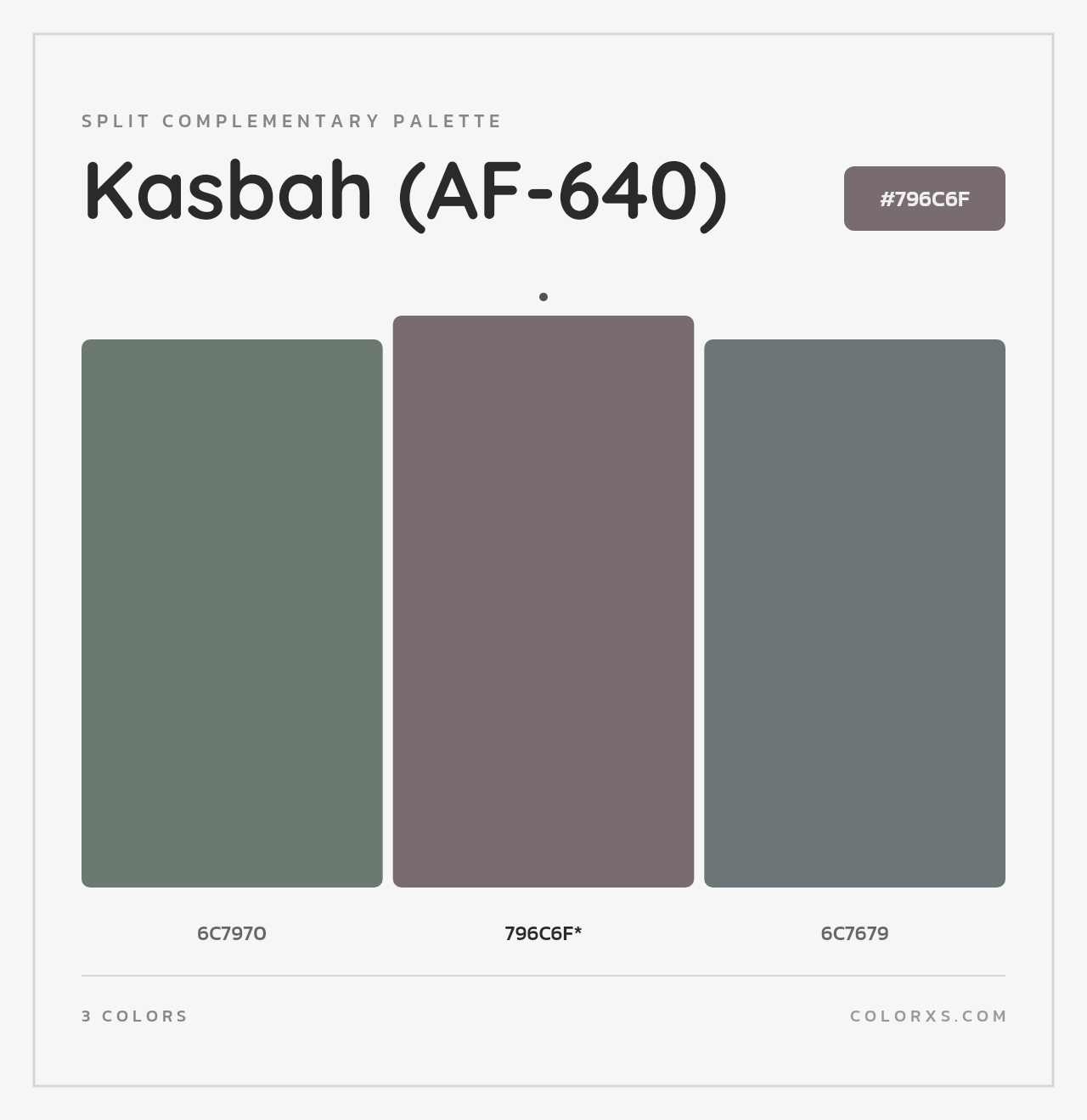 Kasbah (AF-640) - Split-Complementary Color Palette