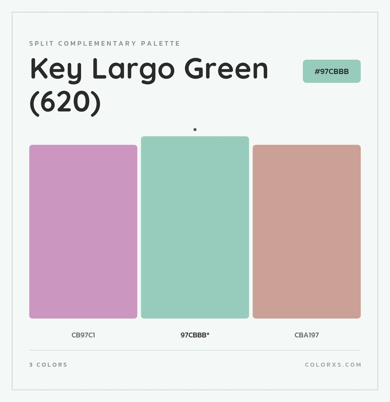 Key Largo Green (620) - Split-Complementary Color Palette