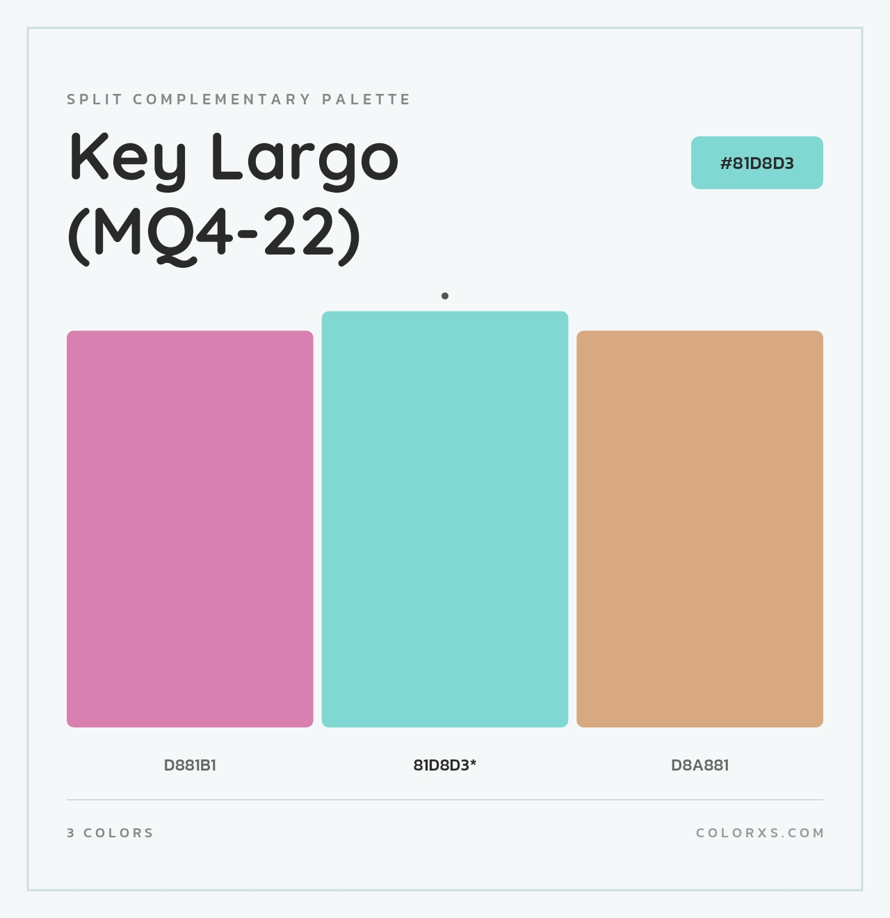 Key Largo (MQ4-22) - Split-Complementary Color Palette