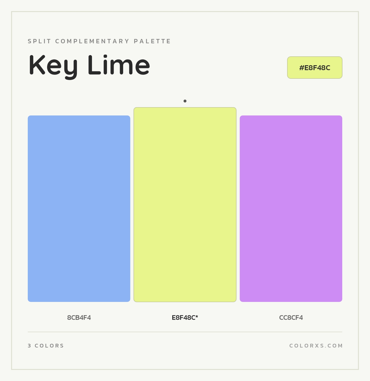Key Lime - Split-Complementary Color Palette