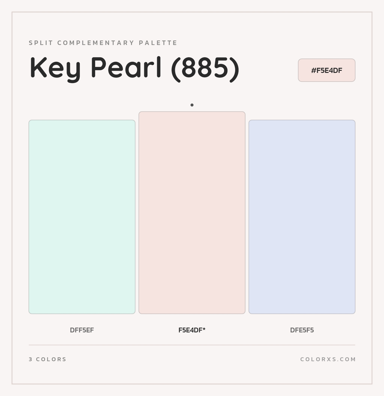 Key Pearl (885) - Split-Complementary Color Palette