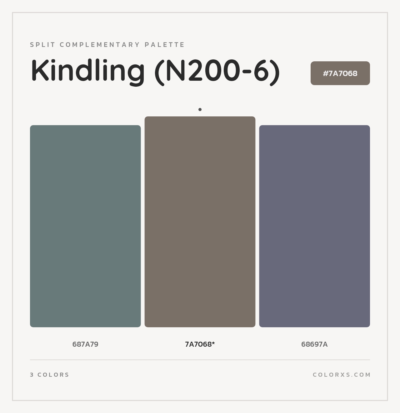 Kindling (N200-6) - Split-Complementary Color Palette