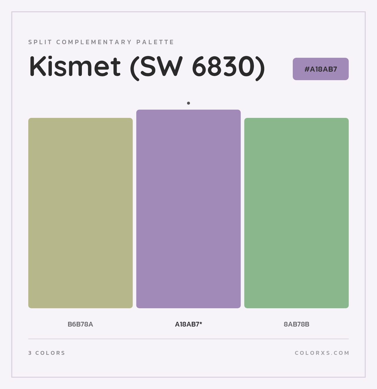 Kismet (SW 6830) - Split-Complementary Color Palette