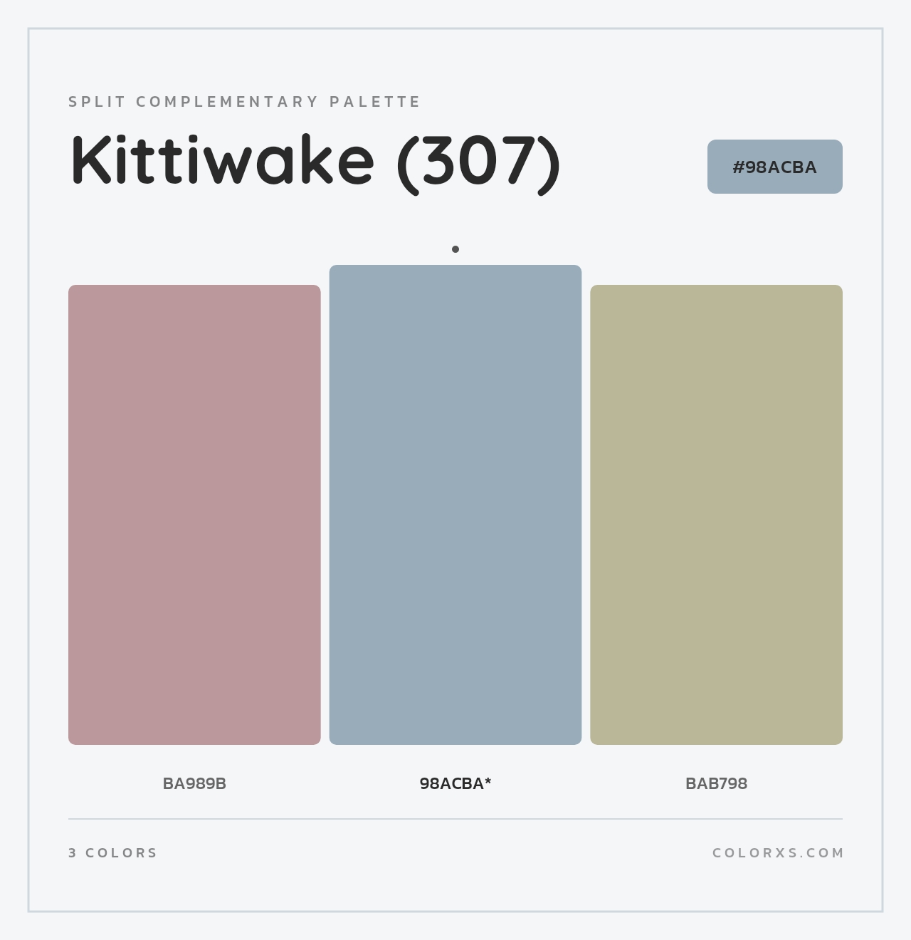 Kittiwake (307) - Split-Complementary Color Palette