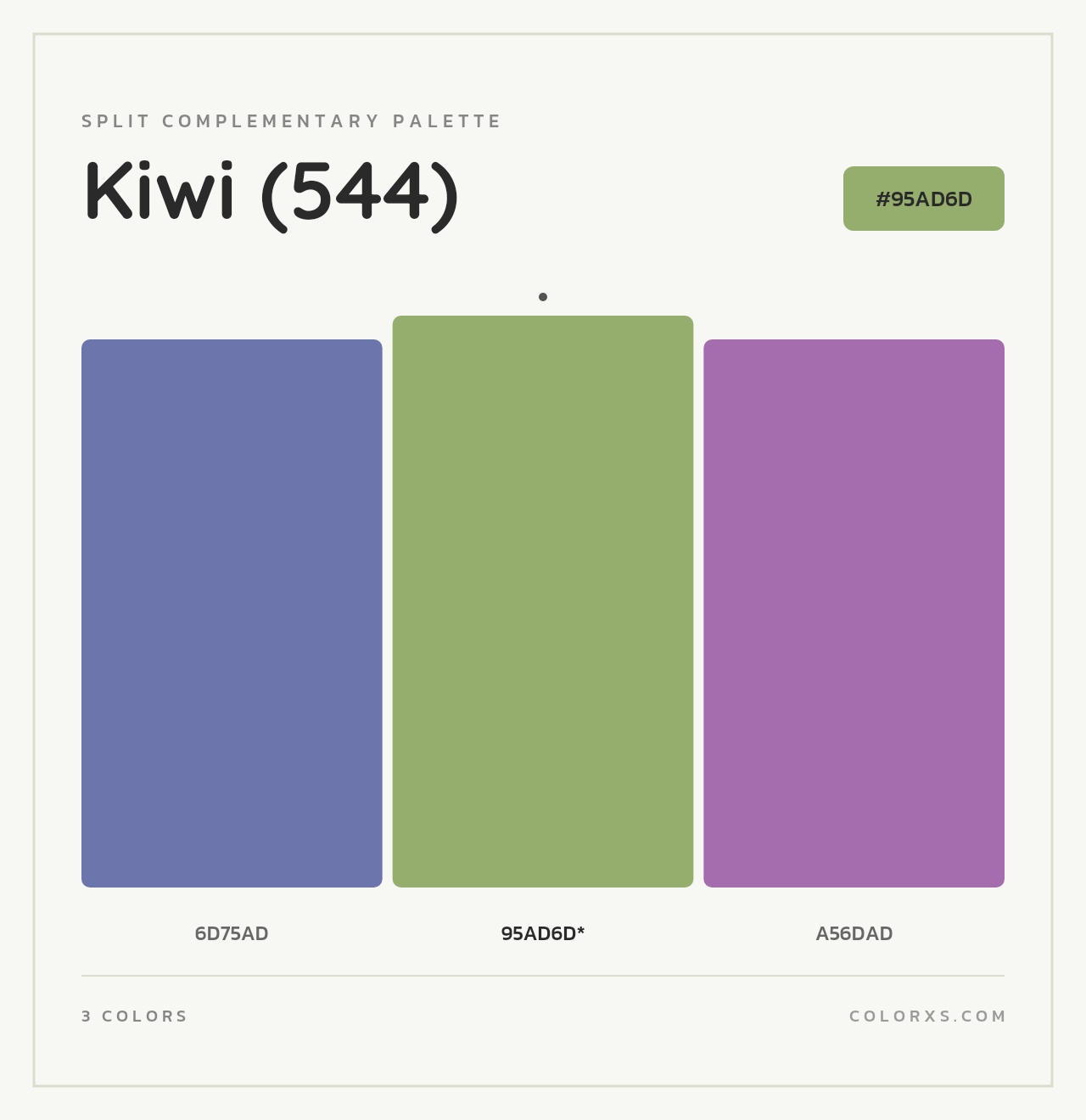 Kiwi (544) - Split-Complementary Color Palette