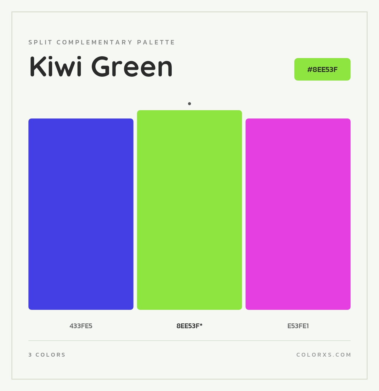 Kiwi Green - Split-Complementary Color Palette
