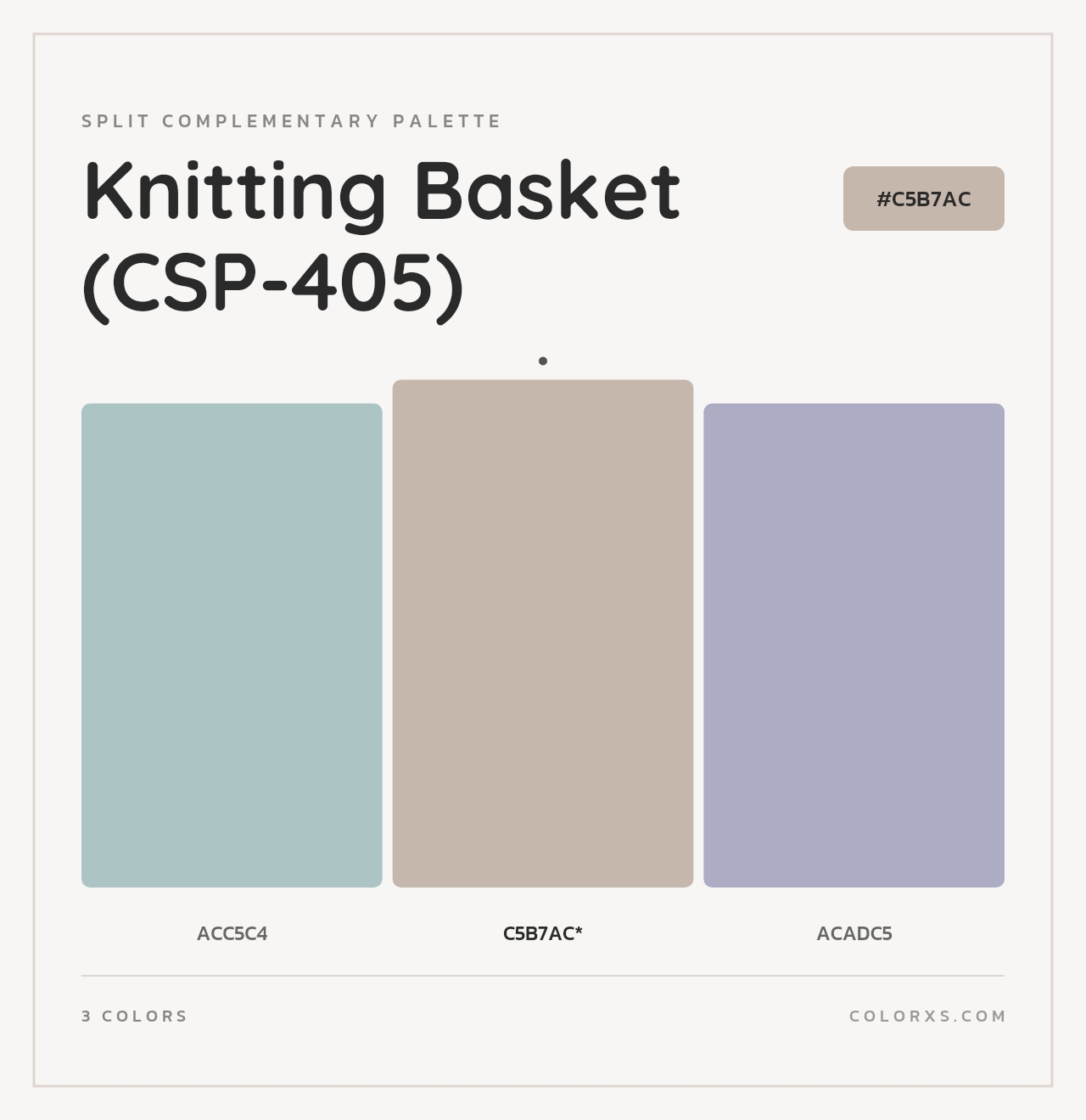 Knitting Basket (CSP-405) - Split-Complementary Color Palette