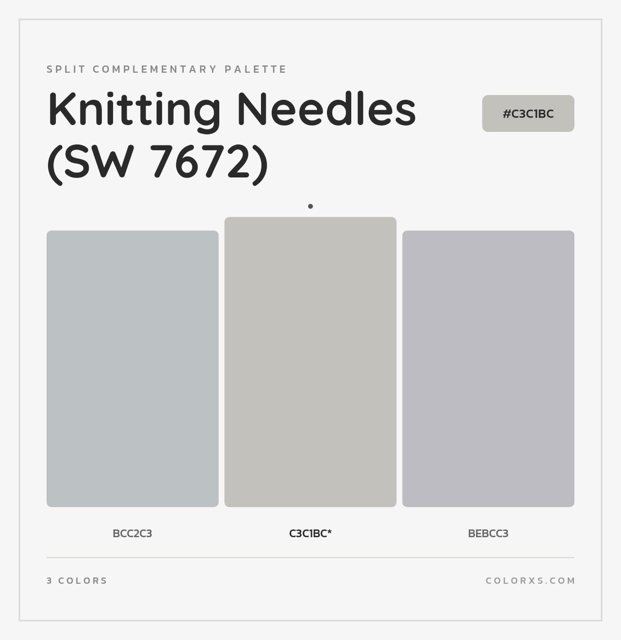 Knitting Needles (SW 7672) - Split-Complementary Color Palette