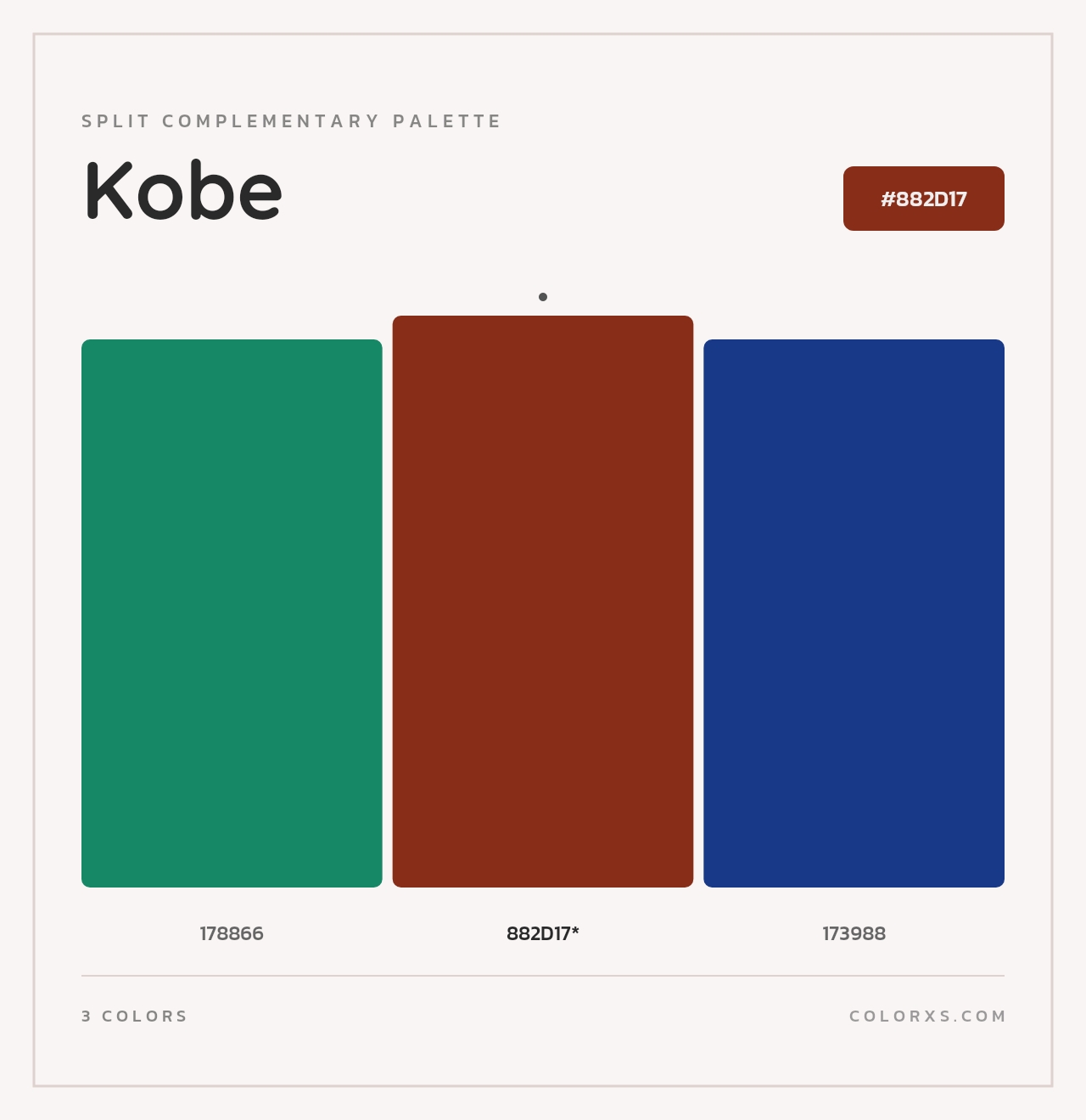 Kobe - Split-Complementary Color Palette