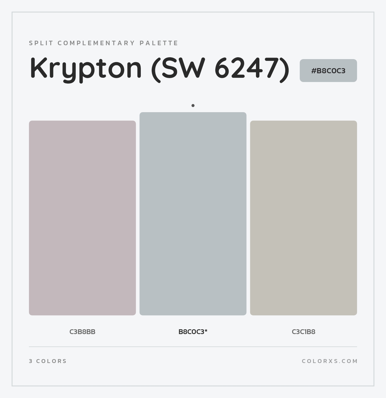 Krypton (SW 6247) - Split-Complementary Color Palette