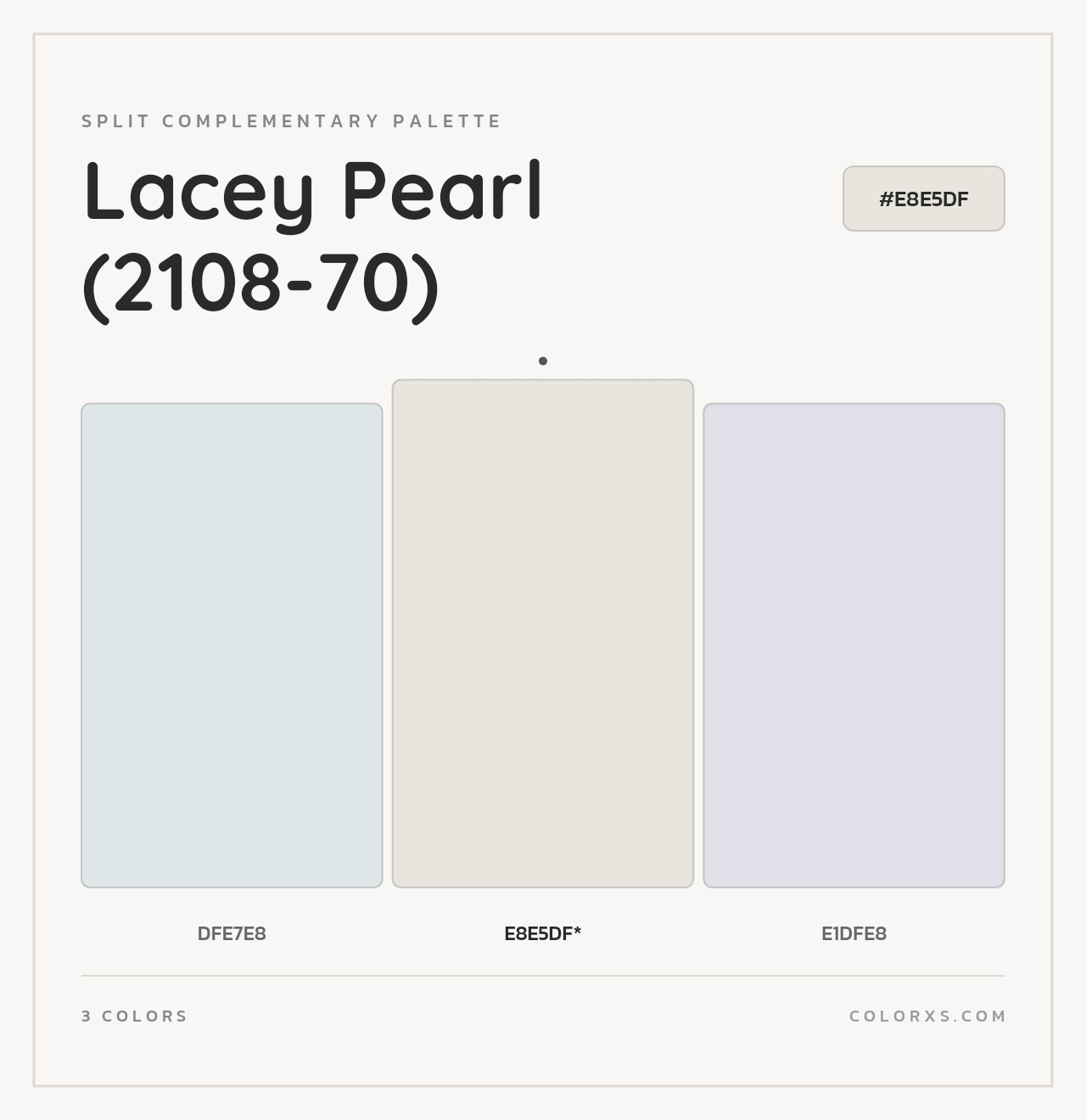 Lacey Pearl (2108-70) - Split-Complementary Color Palette