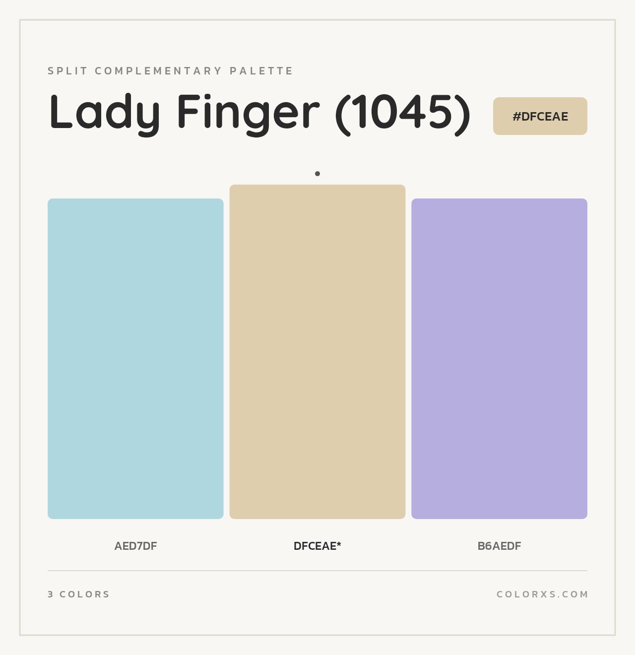 Lady Finger (1045) - Split-Complementary Color Palette