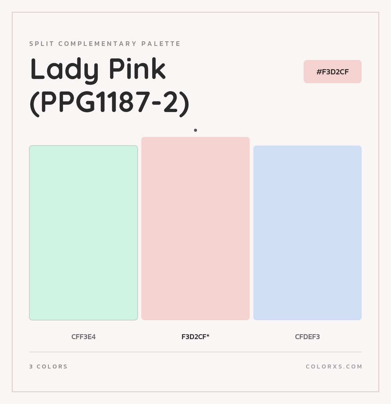 Lady Pink (PPG1187-2) - Split-Complementary Color Palette