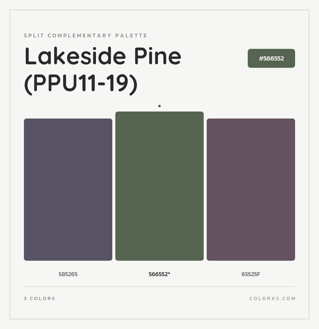 Lakeside Pine (PPU11-19) - Split-Complementary Color Palette
