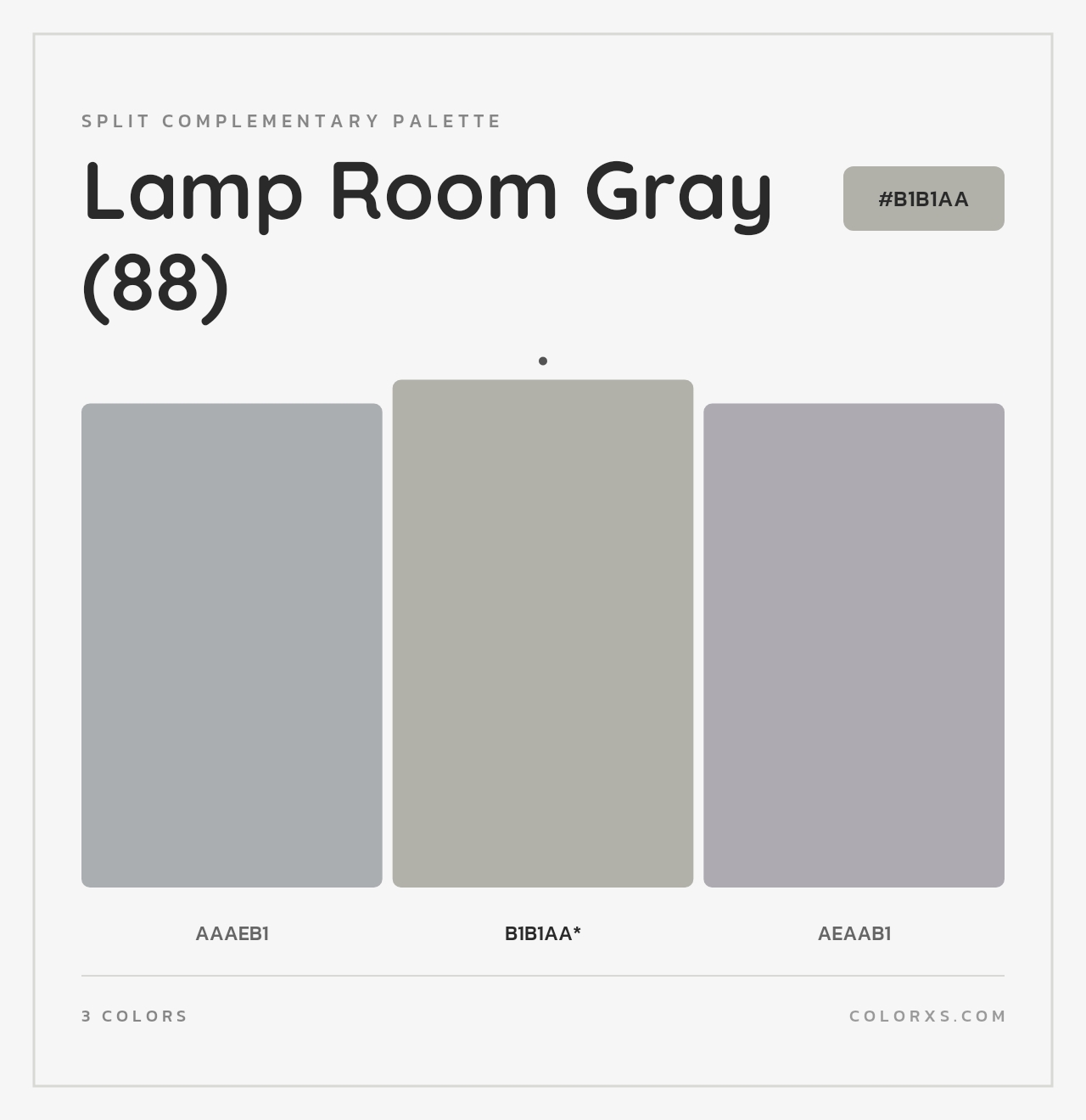 Lamp Room Gray (88) - Split-Complementary Color Palette