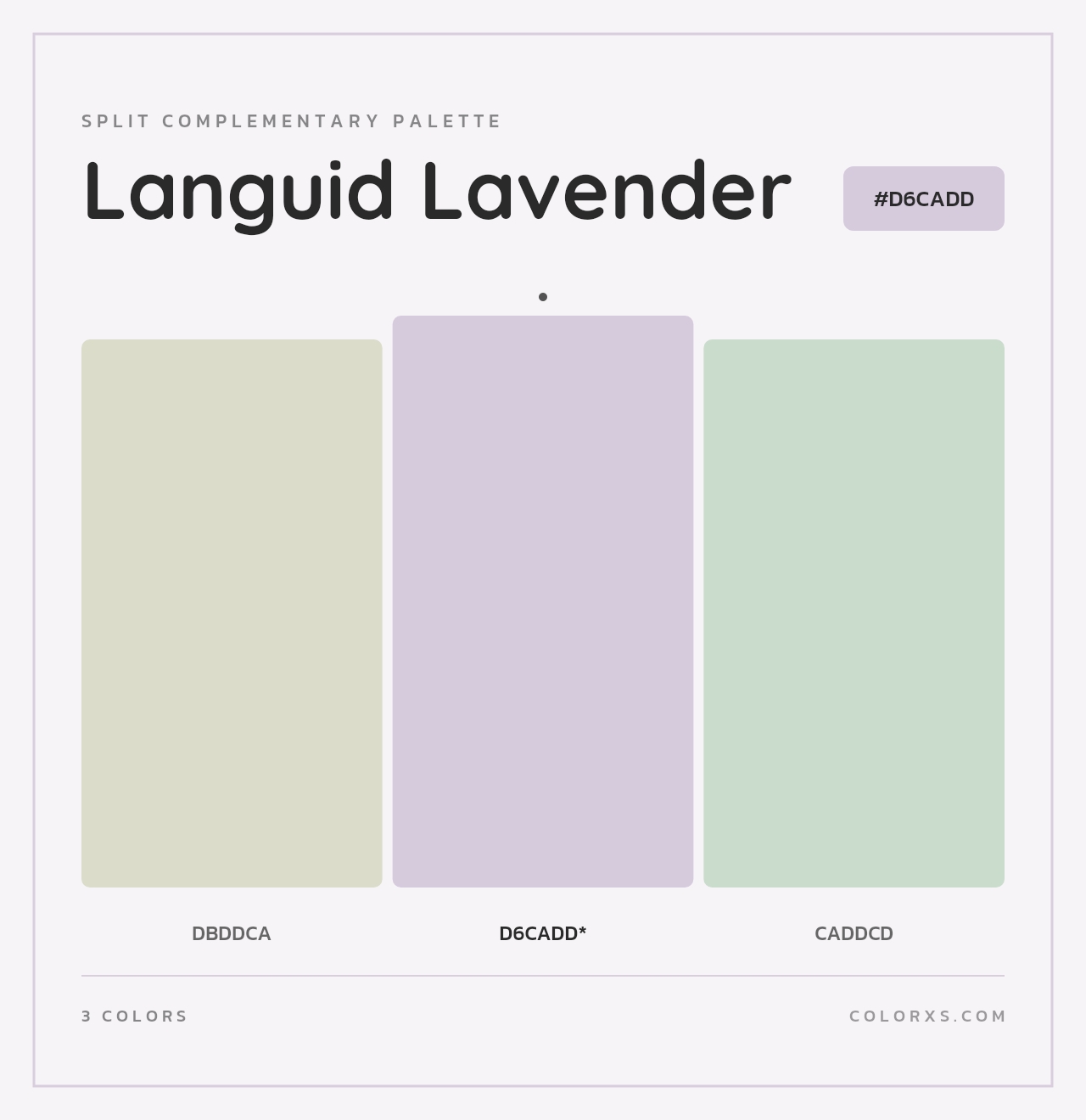Languid Lavender - Split-Complementary Color Palette